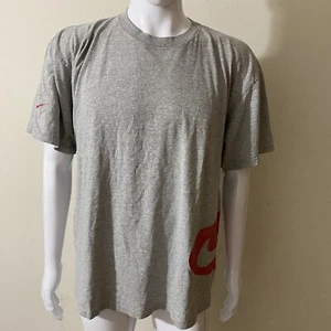 Ultra Rare VTG 90s Nike Gray Red Swoosh T-Shirt • Men’s Large - Picture 1 of 12
