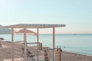Riviera Beach by Grace Digital Art Photography Art Print on Paper or Canvas - Afbeelding 1 van 3