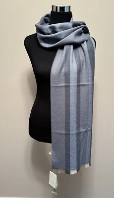 Nuevo con etiquetas Gucci Junweb Hecho en Italia Rayas 100% Lana Gris Multi Bufanda Foto 1 de 4