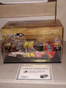 2001 JEFF GORDON #24 DUPONT 24K GOLD 1/24 ACTION RACE FANS CAR 1 OF 2000 MADE - Picture 1 of 12