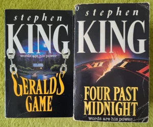 Stephen King- 2 books: Gerald's Game And Four Past Midnight Softcover - Picture 1 of 10