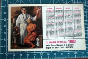 S. MARIA BERTILLA CALENDARIO PLASTIFICATO 1983 - Foto 1 di 1