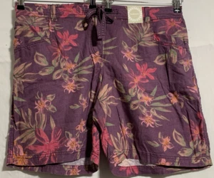 BHS purple pink linen mix summer casual shorts size 20 - Picture 1 of 8