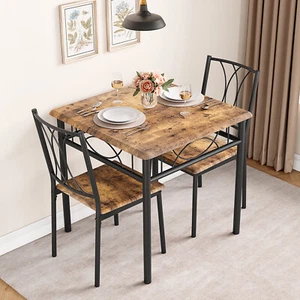 Set Tavolo Cucina e Tavolo Sala da Pranzo, Legno Elegante Set Cucina per 2 - Foto 1 di 23