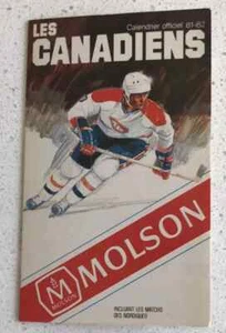 1981-82 Montreal Canadiens including Quebec Nordiques Pocket Schedule - Picture 1 of 2