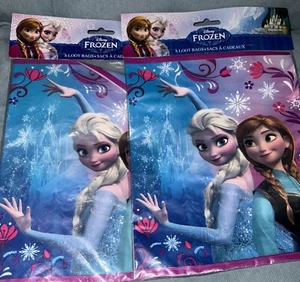 Disney Frozen Elsa And Anna Birthday Party Bags Loot Bags 16 Bags 6”x8” - Picture 1 of 1