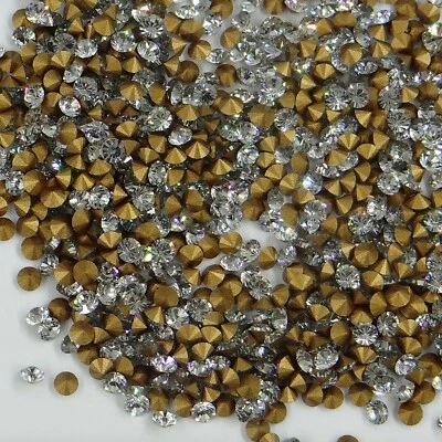 1012 PP18 SC : 20 strass Swarovski fond conique PP18 (2,5mm) SHADOW CRYSTAL