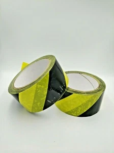 Social Distance Yellow Black Floor Tape 2 packs 50mm 33m  - Picture 1 of 1