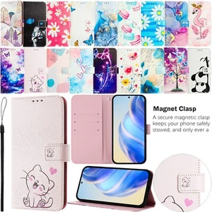 18 Pattern Styles Flip Wallet ID Card Phone Case Cover For Motorola Power 5G 4G - Picture 1 of 42