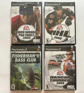 Playstation 2 Hockey NHL Juego Nascar Thunder Tiger Woods PGA Tour Golf Fisherman - Imagen 1 de 13