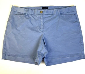 Land's End Shorts Women's 18 Petite Blue Cotton Casual Summer Beach Preppy - Picture 1 of 7