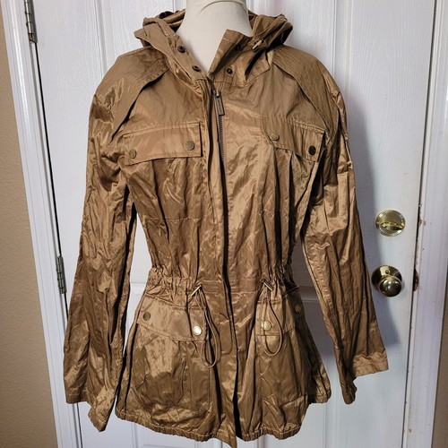 Michael Kors Utility Giacca Parka Oro Metallizzato Taglia Large