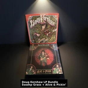 Doug Kershaw Vinyl LP Set Swamp Grass and Alive & Pickin Near Mint, Open Sleeve - Picture 1 of 3