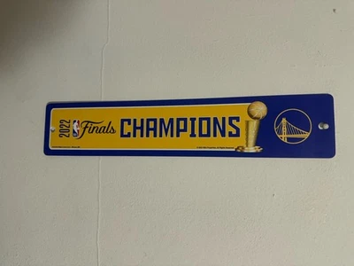 Golden State Warriors 2022 Plastic NBA Champs Street Sign 3.75x19. PLEASE READ - Image 1 of 2