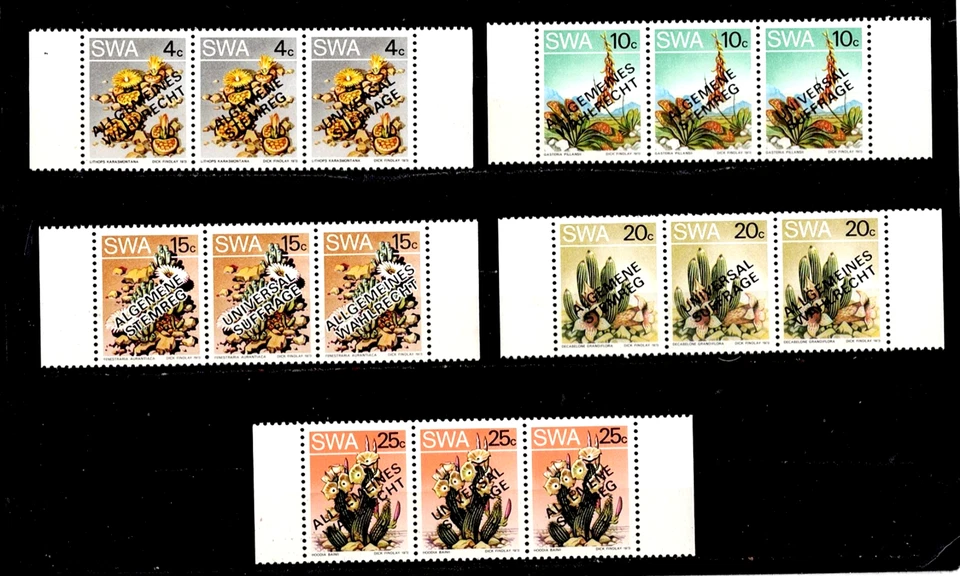 Juego corto SWA 1979 Universal Sufrage embalaje original en 3 idiomas en plantas del desierto MNH Foto 1 de 1