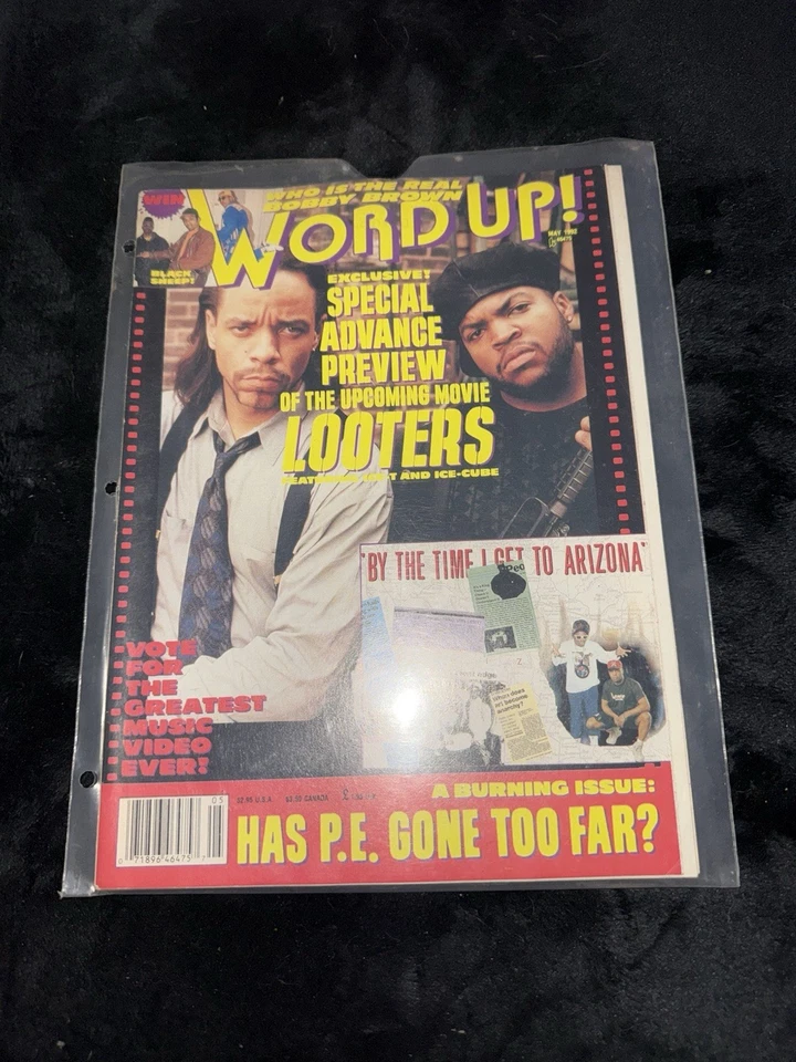 1991 Word Up! Magazine Ice-T & Ice Cube Looters Preview Hip Hop Rare - Image 1 of 2