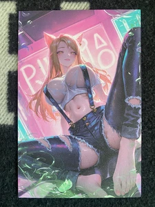 Matchmaker 2 Spicy Waifu NSFW A5 Size Card Board Ahri League Of Legend Jeans - Picture 1 of 3