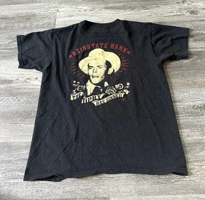 Vintage Reinstate Hank Williams Grand Ole Opry Coalition Shirt Front Back Print - Picture 1 of 4