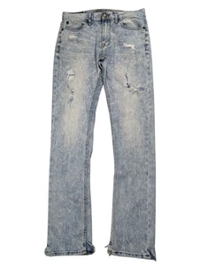 American Eagle Slim Straight Jeans Herren 32x36* Distressed Thrashed Light Wash - Bild 1 von 17