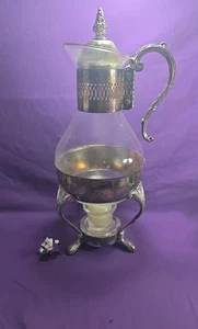 Jarra de 10 tazas de plata deslustrada con calentador de luz de té - Imagen 1 de 9