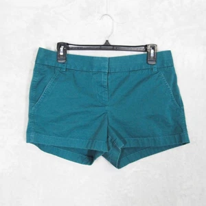 J. Crew Chino Shorts Size 6 Womens Teal Green Casual Everyday - Picture 1 of 7