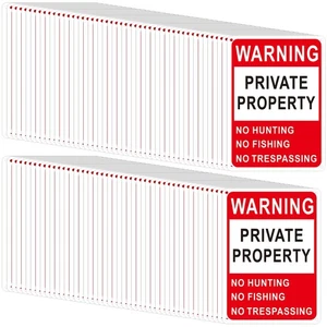 100 Pcs Posted No Trespassing Signs Private Property Weatherproof Reflective ... - Picture 1 of 7