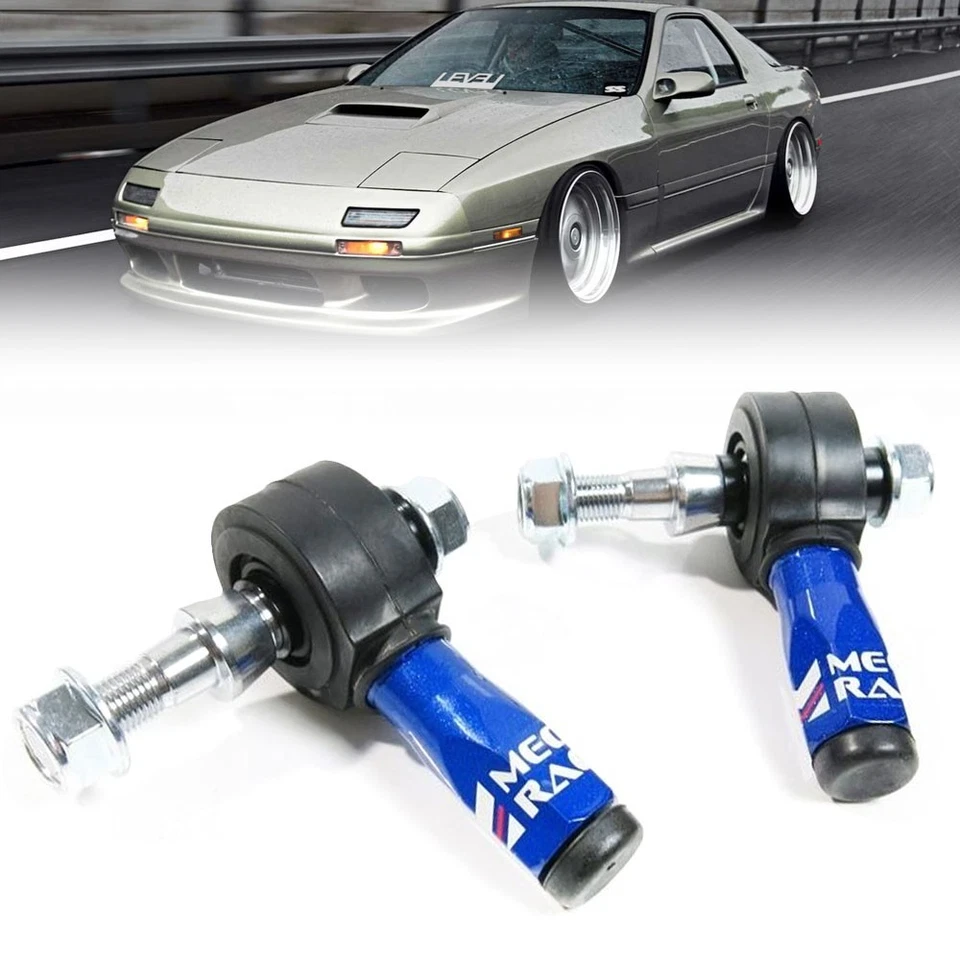 Extremo de barra de amarre exterior ajustable delantero de aluminio Megan para 86-92 Mazda RX-7 FC3S Foto 1 de 1