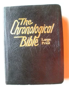 THE CHRONOLOGICAL BIBLE Old & New Testament Large Print KJV Black Leather - Picture 1 of 12