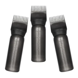 3 Pcs Root Comb Shampoo Bottle Hair Color Applicator Bottles Dye Brush - Picture 1 of 12