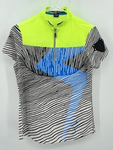 Top Jamie Sadock estampado aclarador a rayas negro amarillo neón talla XS - Imagen 1 de 4