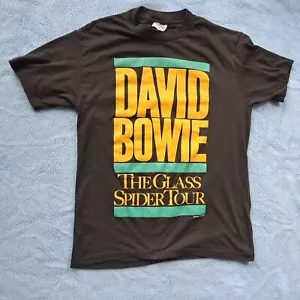 David Bowie Glass Spider Tour Europe 1987 Rare ORIGINAL Vintage T-shirt Rare #4 - Picture 1 of 8