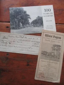 Danbury CT. assegno effimero firmato IDA BARNUM DUTEE WILCOX SELCE/PROGRAMMA/LIBRETTO - Foto 1 di 7