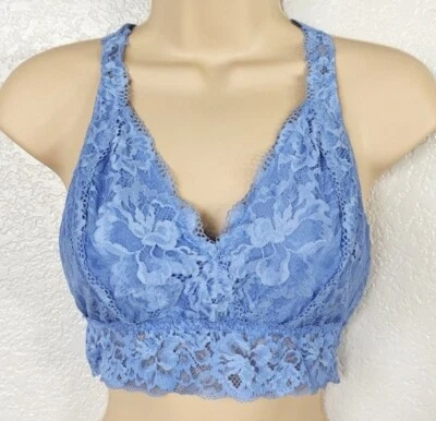Sujetador Soma Talla M Bralette Azul Encaje Espalda Corredora Foto 1 de 4