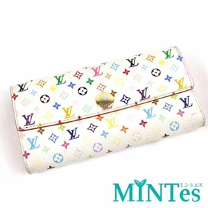 Auth Louis Vuitton Monogram Multicolor Portefeuille Sarah Bi-fold Long Wallet M9 - Picture 1 of 6