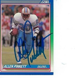 ALLEN PINKETT SIGNED 1990 SCORE #22 - HOUSTON OILERS - Picture 1 of 1