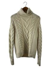 LOUIS VUITTON Thick Sweater S Wool CRM Solid Color VCCM08