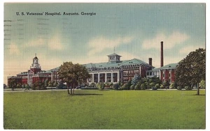 U S VETERANS' HOSPITAL Augusta Georgia Postcard GA Linen 1942 - Picture 1 of 2