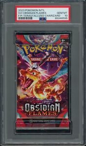 Pokemon PSA 10 Gem Mint Obsidian Flames FOIL Pack Terastallized Charizard