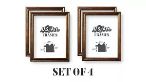 US ART Frames .75" Distressed Bronze Picture Frame 11" to 24" - Set of four - Picture 1 of 8