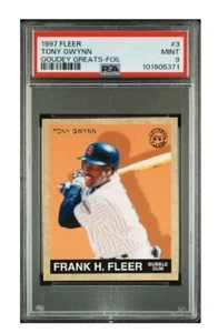 PSA 9 1997 Fleer Tony Gwynn Goudey Greats-foil #3 HOF'r 1:800 Packs POP 2 No 10s - Picture 1 of 5