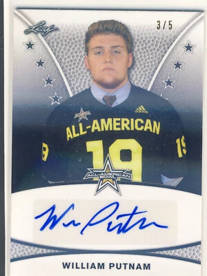 WILLIAM PUTNAM 2019 Leaf Army All American TOUR SHIMMER /5 AUTO RAIDERS - Image 1 of 2