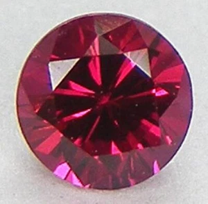 EXCELLENT CUT ROUND 2.9 MM. PIGEON BLOOD RED RUBY LAB CORUNDUM - Picture 1 of 1