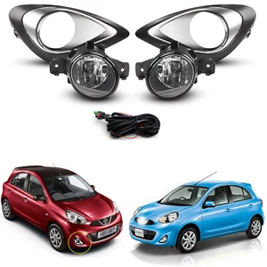 Fog Lights Lamps Compatible with for Nissan March/Micra 2013 14 15 2016 Full Set - Picture 1 of 20
