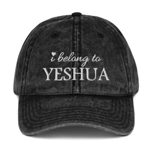 Sombrero Vintage Bordado I Belong To Yeshua, Gorra Cristiana Jesús Mesías Fe - Imagen 1 de 3