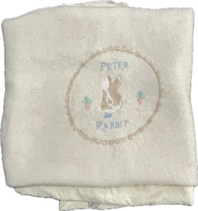 Vintage Quiltex Beatrix Potter Peter Rabbit Baby Blanket Acrylic Yellow 35 X 43” - Picture 1 of 6
