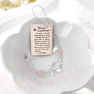 Atrapasol colgante con cuentas vintage años 80 nuevo cristales Swarovski® piedra brillante 6,8" - Imagen 1 de 6