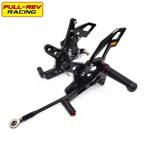 FULL-REV für Kawasaki ZX-6R 2007-2008 CNC Verstellbare Hinten Fußrasten Fußrasten - Bild 1 von 12