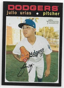 Topps Heritage Julio Urias #469 2020 impresión corta Los Angeles Dodgers SP - Imagen 1 de 2