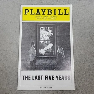 The Last Five Years Playbill Second Stage Tony Kiser Theatre, J Brown FREE SHIP - Picture 1 of 3