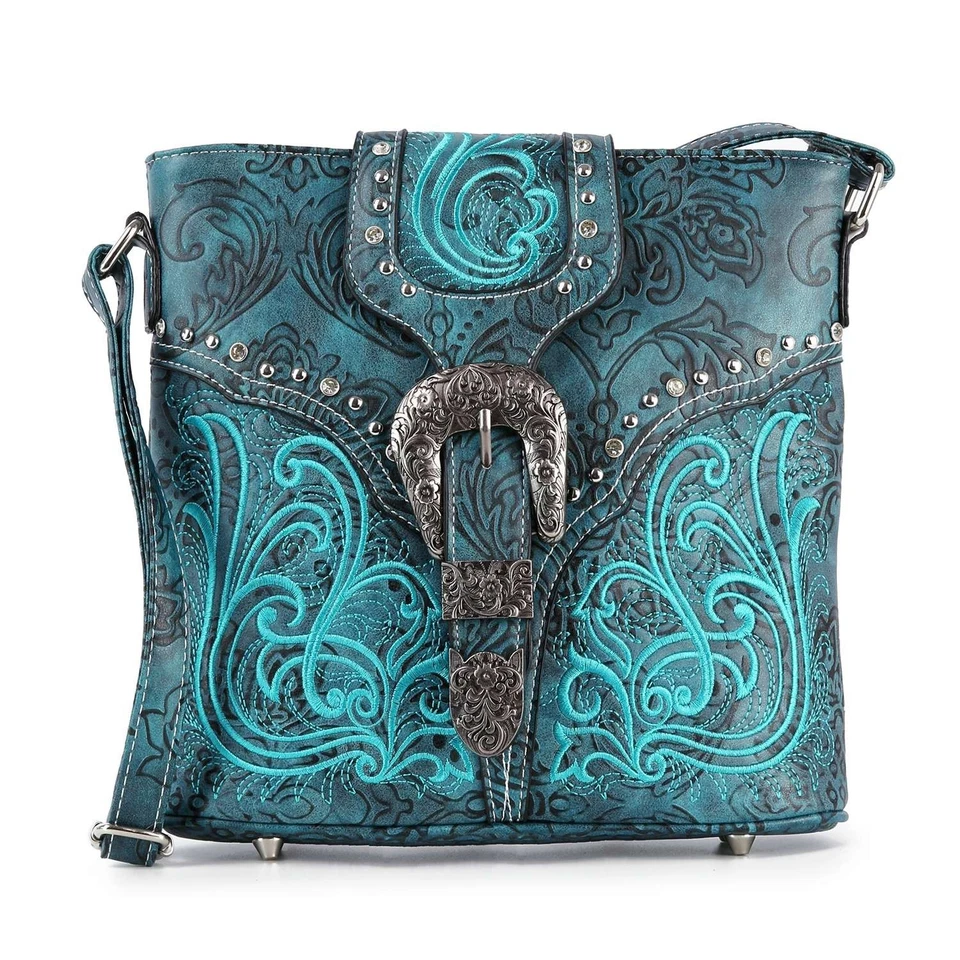 Nuevo Bandolera Bandolera Hebilla Decorativa Diseño Occidental, Cartera, Bolso, Envío Gratis Foto 1 de 4